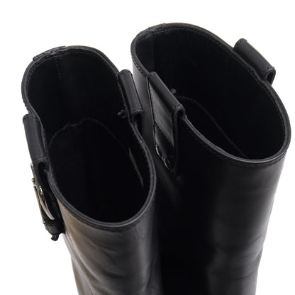 Dolce & Gabbana Engineer Boots Shoes Leather Black Long — view 5