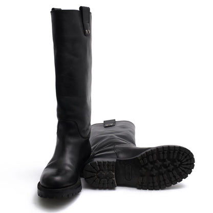Dolce & Gabbana Engineer Boots Shoes Leather Black Long — view 6