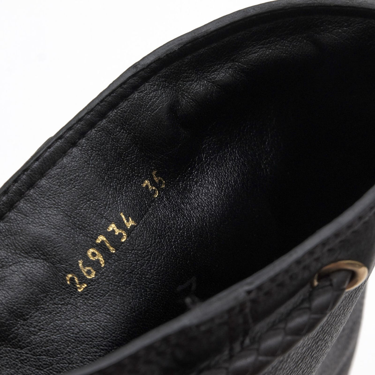 Gucci Long Boots Shoes Leather Black Marrakech High G-shaped Tassel Heels — view 7