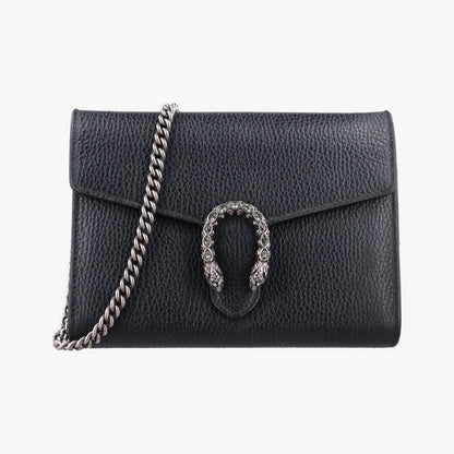 Gucci Dionysus Black Leather Shoulder Bag