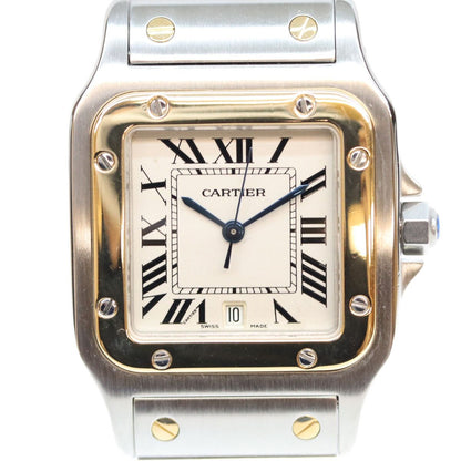 Cartier Santos Galbee LM Ivory Dial Date SS Watch