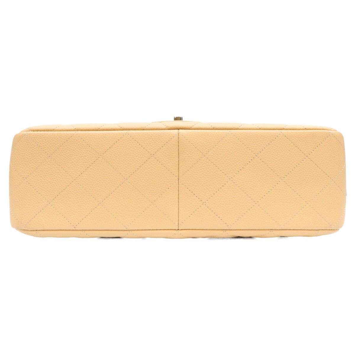 Chanel Beige Caviar Single Flap Silver Maxi Quilted 30 Shoulder Bag — view 5