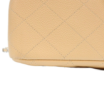 Chanel Beige Caviar Single Flap Silver Maxi Quilted 30 Shoulder Bag — view 6