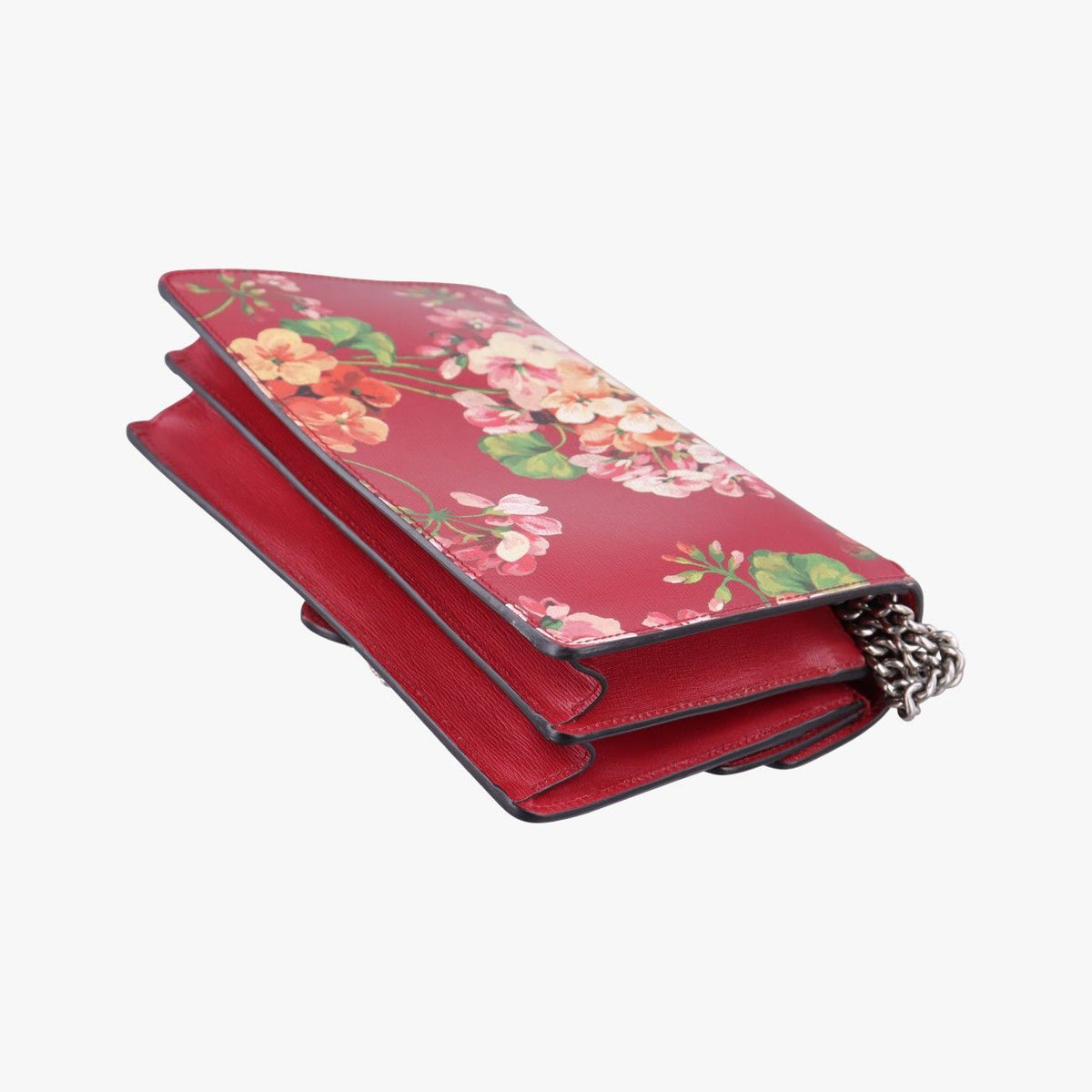 Gucci Dionysus Red Multicolor Leather Shoulder Bag — view 6