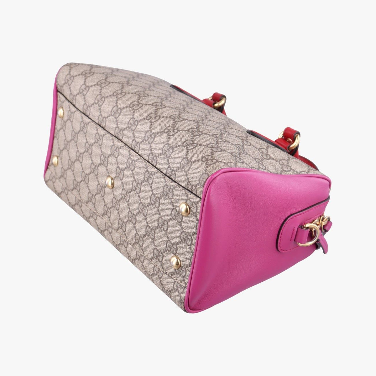 Gucci GG Supreme Beige Red Pink Leather — view 6