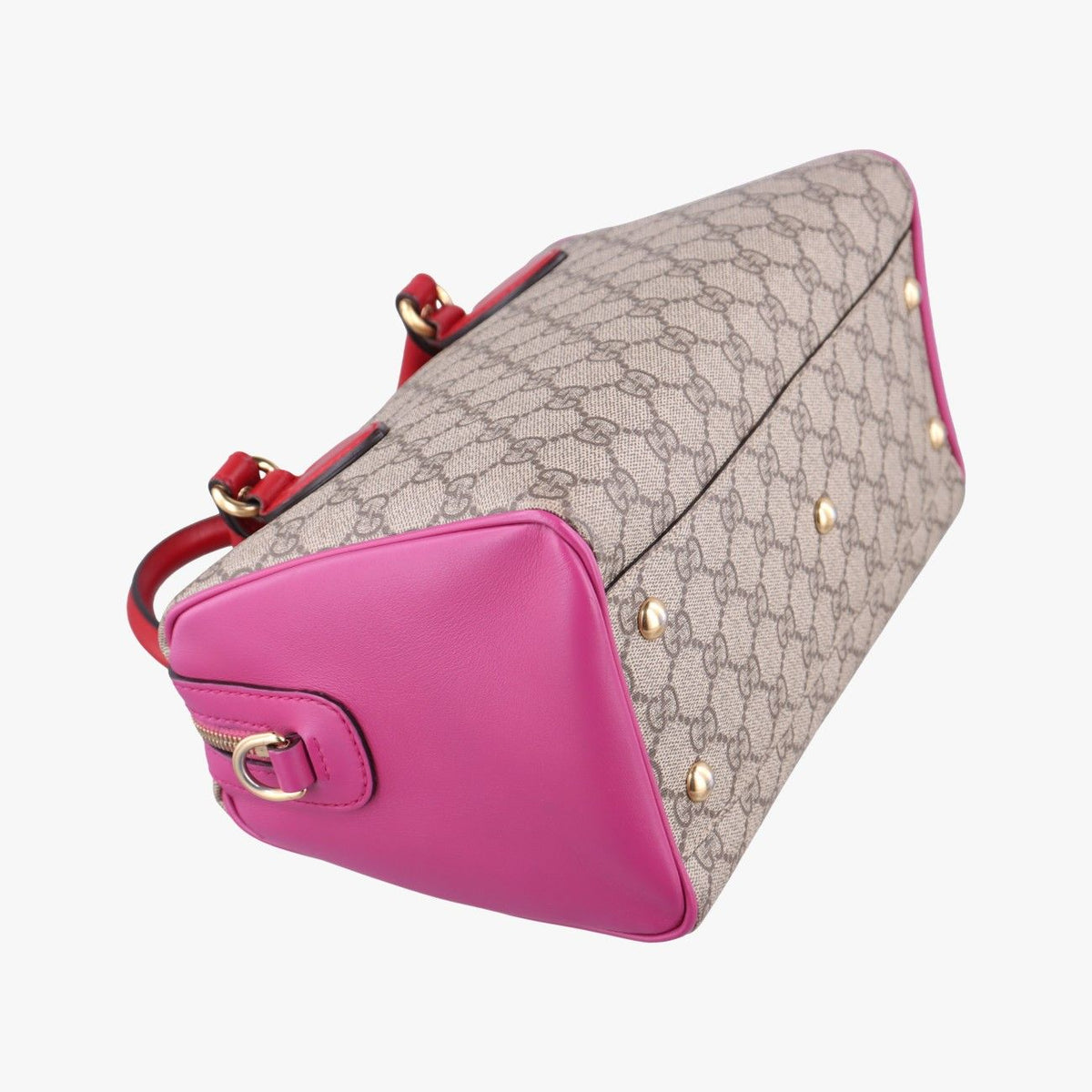 Gucci GG Supreme Beige Red Pink Leather — view 7