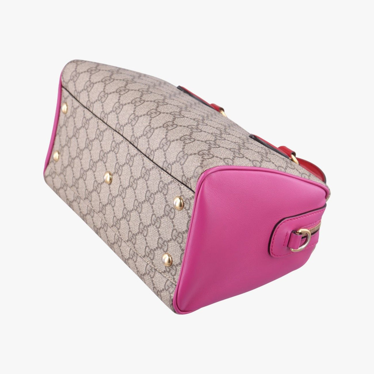 Gucci GG Supreme Beige Red Pink Leather — view 4