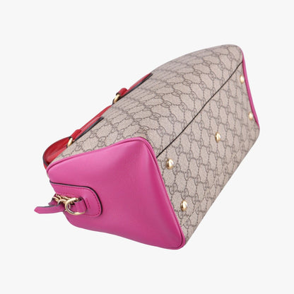 Gucci GG Supreme Beige Red Pink Leather — view 5