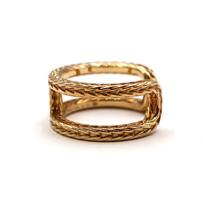 Hermes Chaine D'ancre Danae Ring Small 52 18k Yellow Gold — view 3