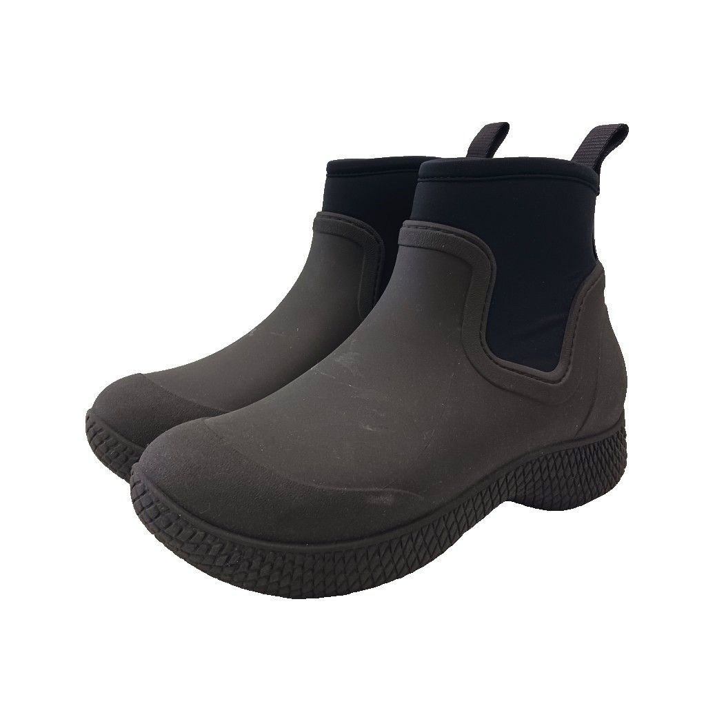 Celine Side Gore Rain Boots Shoes Short Black — view 2