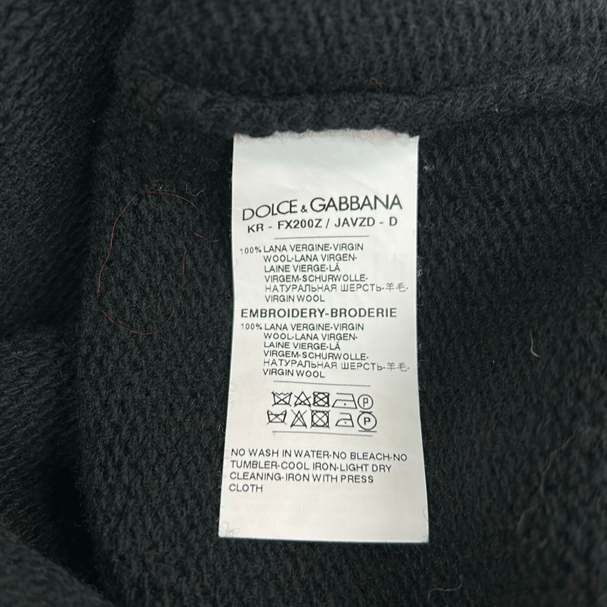 Dolce & Gabbana Long Sleeve Sweater M Black Red 40 — view 4