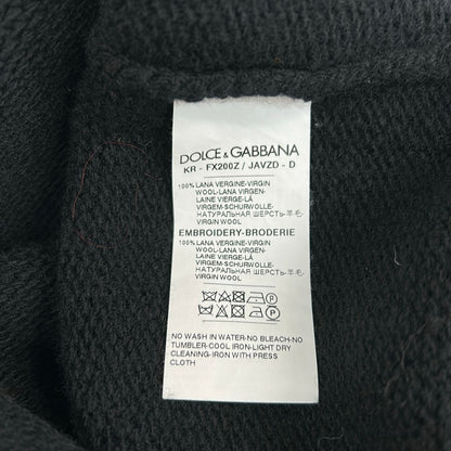 Dolce & Gabbana Long Sleeve Sweater M Black Red 40 — view 4