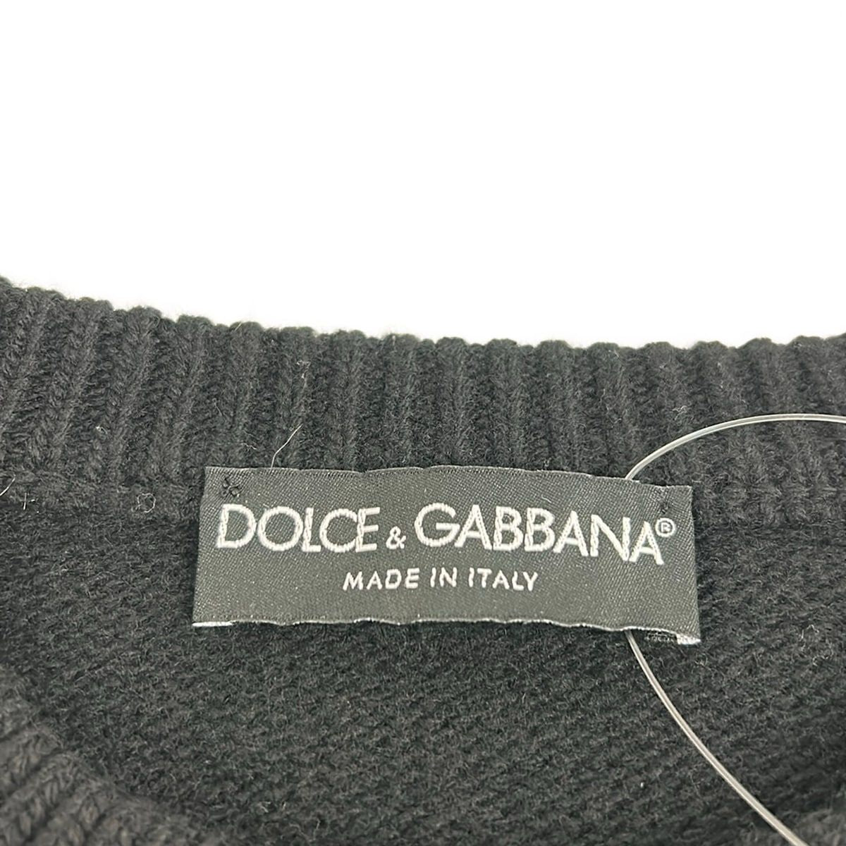 Dolce & Gabbana Long Sleeve Sweater M Black Red 40 — view 3