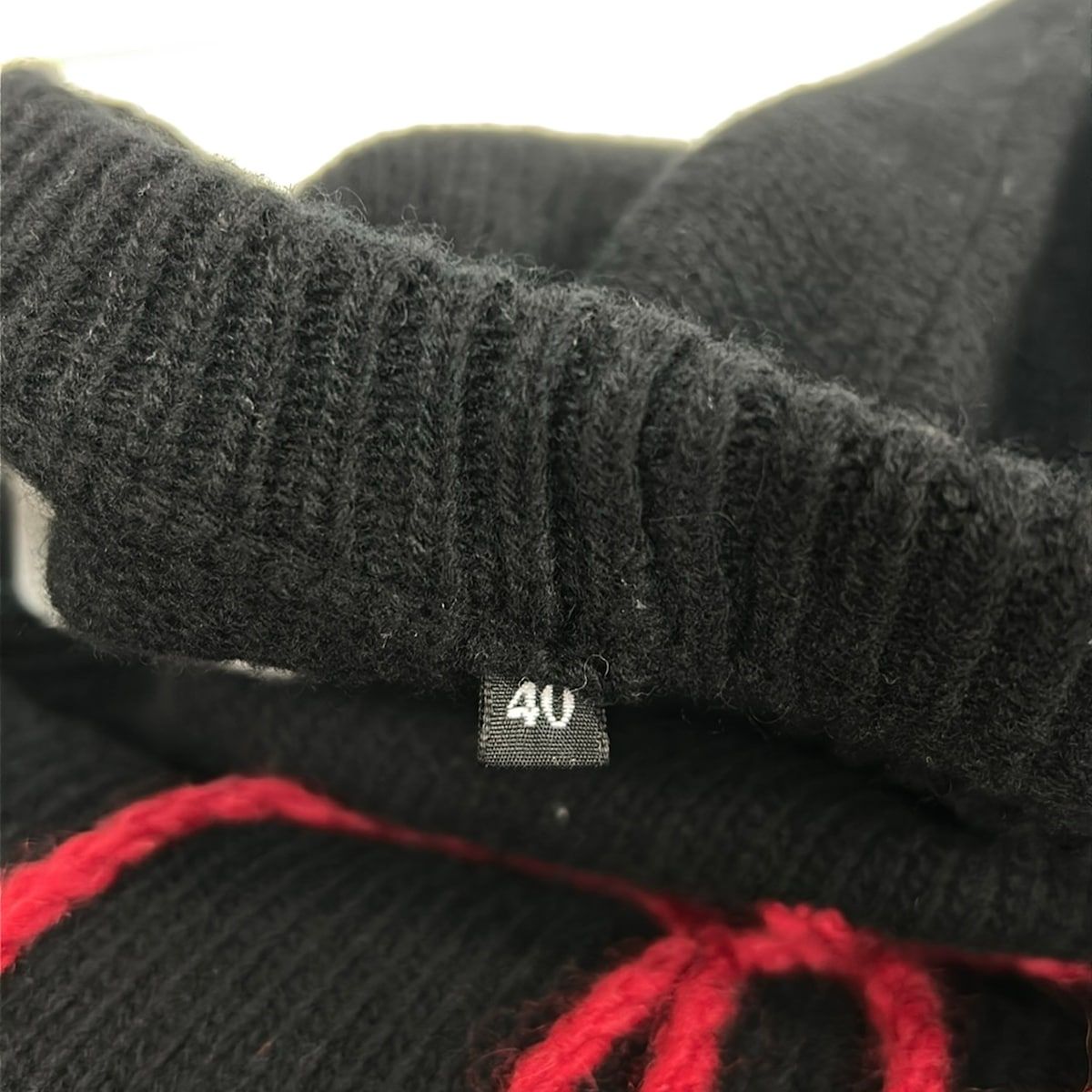 Dolce & Gabbana Long Sleeve Sweater M Black Red 40 — view 5