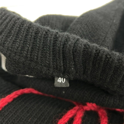 Dolce & Gabbana Long Sleeve Sweater M Black Red 40 — view 5
