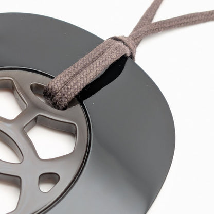 Hermes Rift GM Buffalo Horn Necklace Black Pendant — view 6