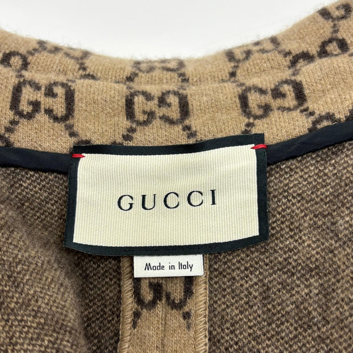 Gucci GG Cape Brown Wool Poncho M — view 5