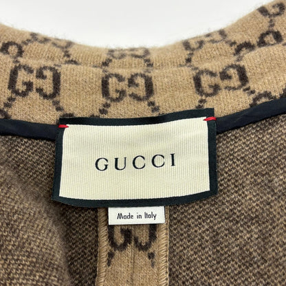 Gucci GG Cape Brown Wool Poncho M — view 5
