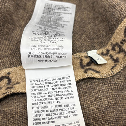 Gucci GG Cape Brown Wool Poncho M — view 7