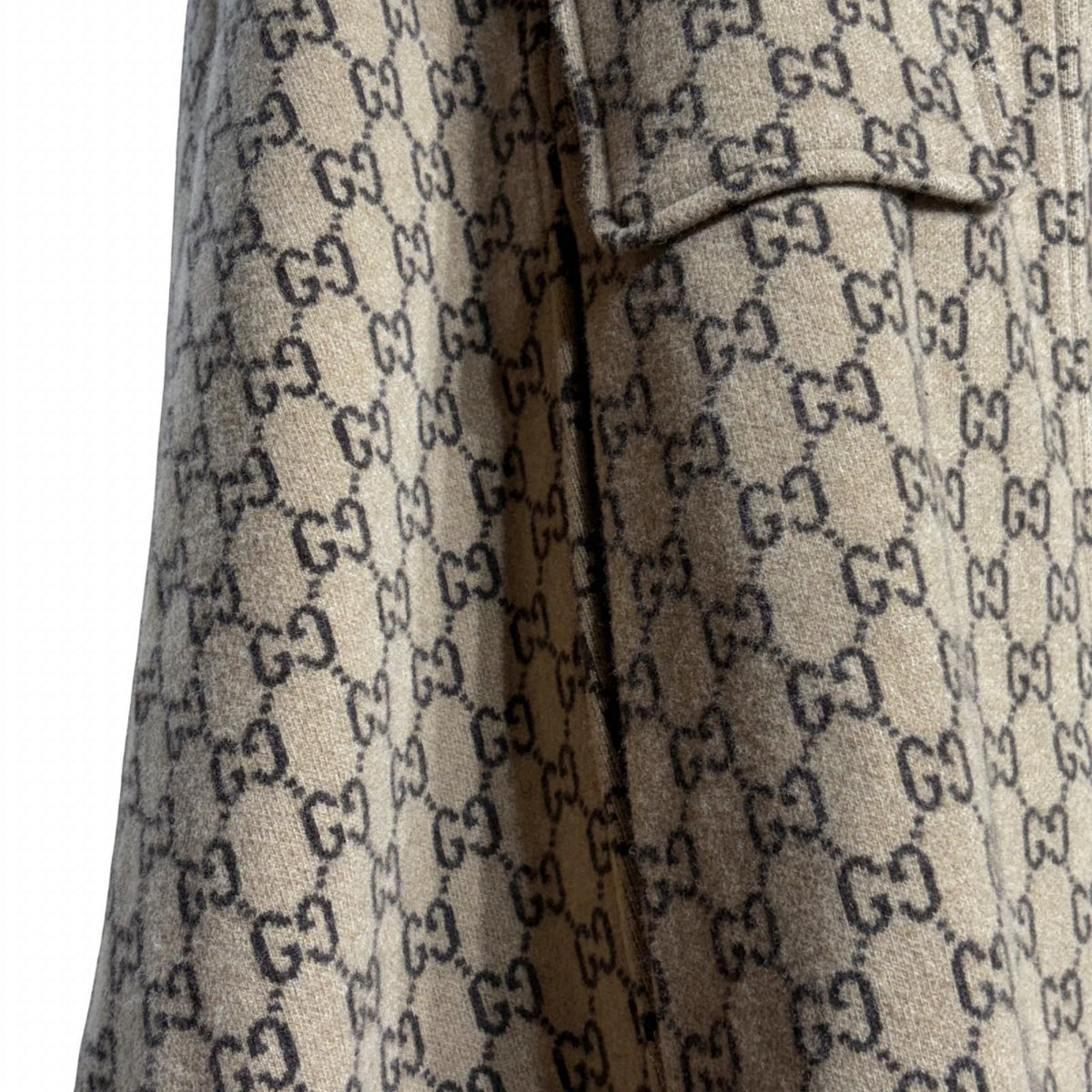 Gucci GG Cape Brown Wool Poncho M — view 4