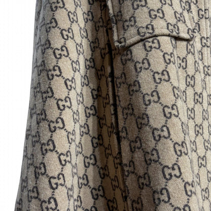 Gucci GG Cape Brown Wool Poncho M — view 4