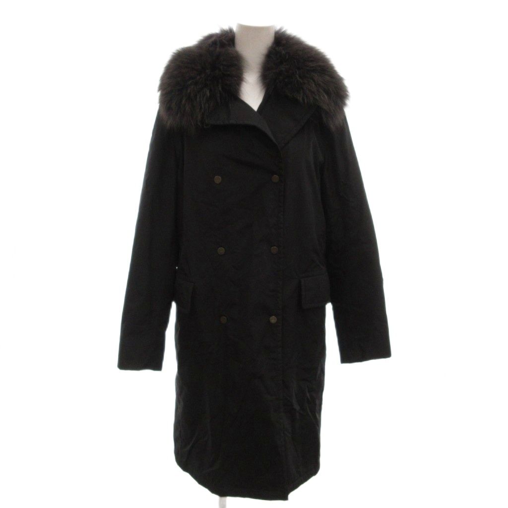 Max Mara Weekend Line Putty Coat Insert Double Breasted Mode Fur Collar Middle