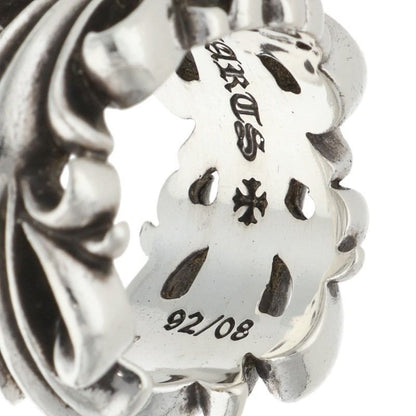 Chrome Hearts Double Floral Cross Silver Ring — view 4