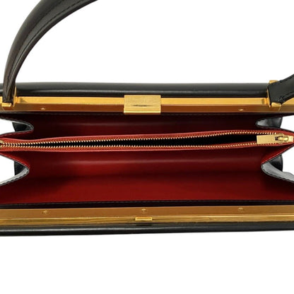 Celine Phoebe Philo Era Clasp Medium Leather Handbag Black — view 7