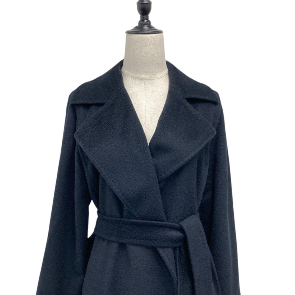 Max Mara Camel Manuela Icon Coat Navy Autumn Winter 38 — view 5