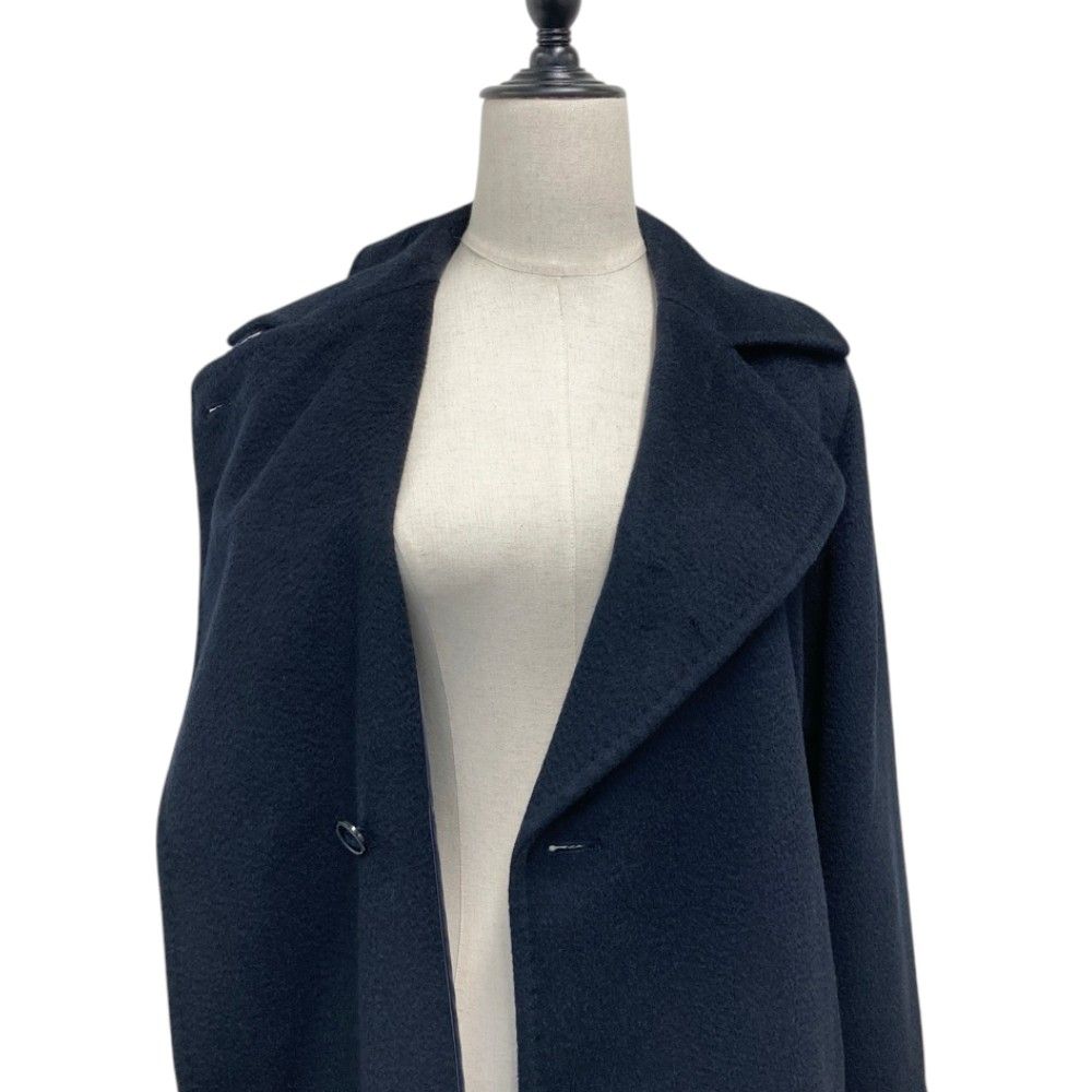 Max Mara Camel Manuela Icon Coat Navy Autumn Winter 38 — view 7