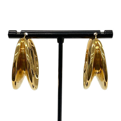 Celine Phoebe Philo Era Circle Hoop Earrings Gold Colored — view 5