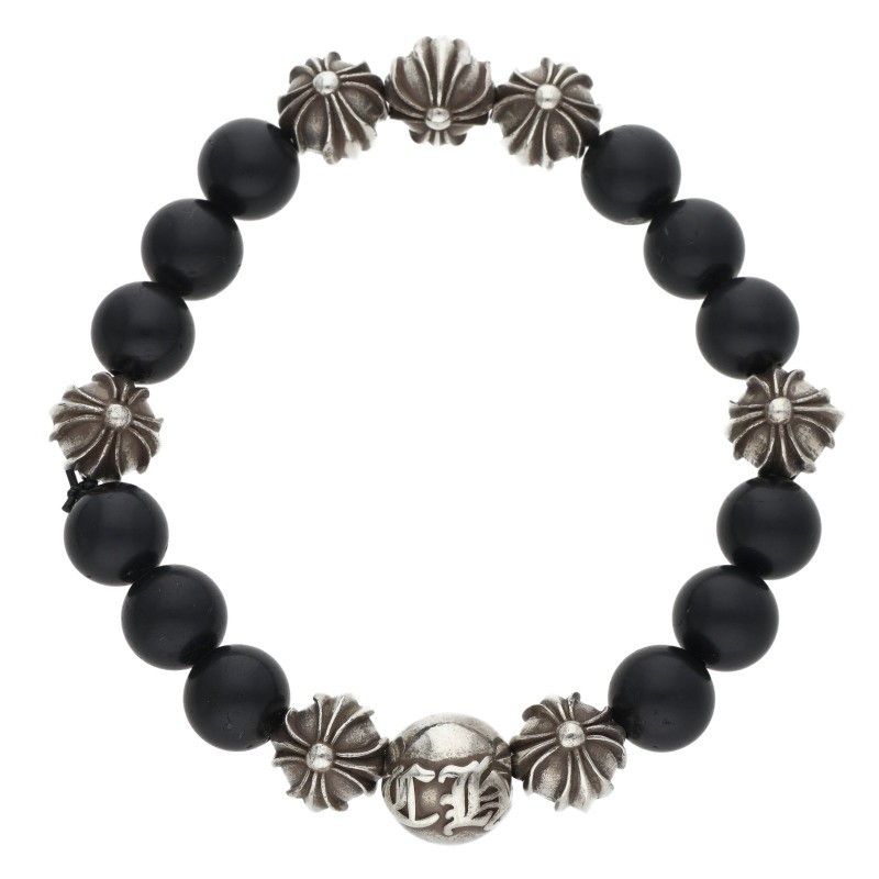 Chrome Hearts 10 Bead Bracelet Silver
