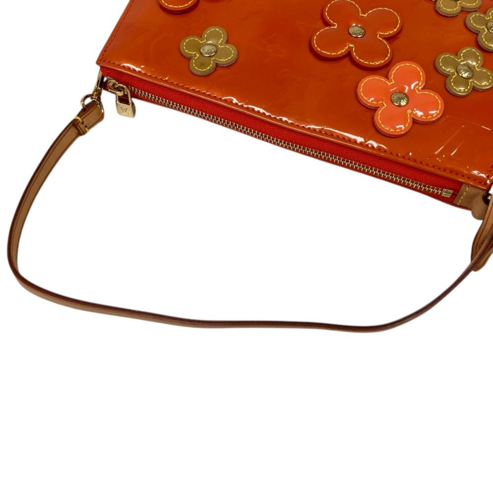 Louis Vuitton Pouch Monogram Vernis Flower Lexington Orange — view 5