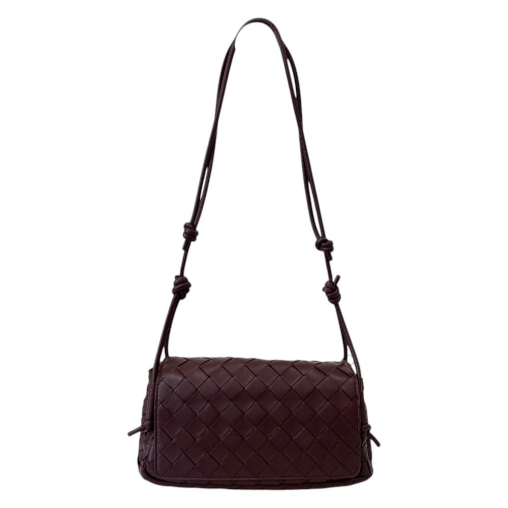 Bottega Veneta Notturno Mini Shoulder Bag Bordeaux