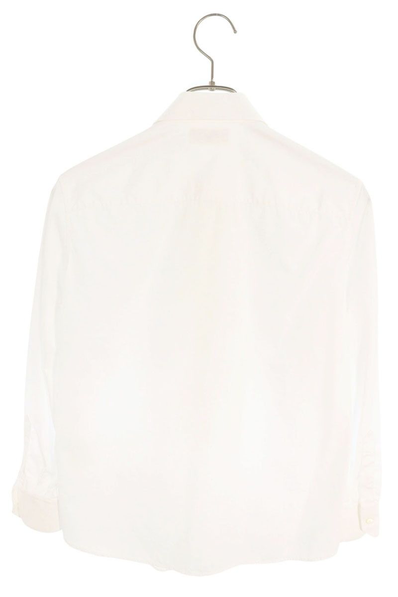 Celine Cotton Poplin Ruffle Classic Long Sleeve Shirt 36 — view 2