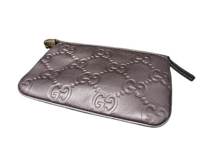 Gucci Coin Purse Guccissima Light Metallic Purple Leather Gold — view 2