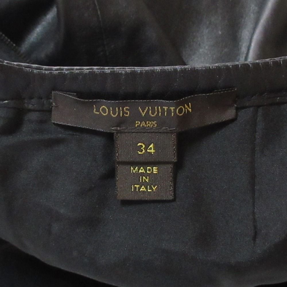 Louis Vuitton Lambskin Silk Lace Combo Mini Skirt Black Spring Summer Fall 34 — view 6