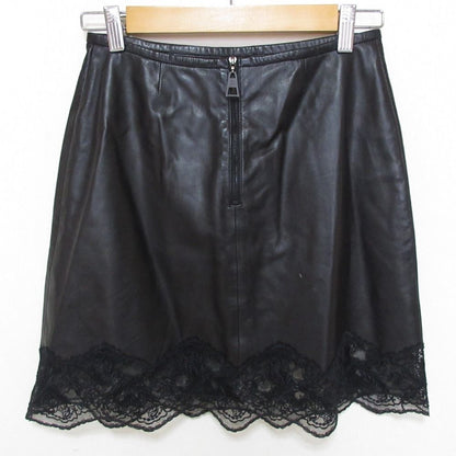 Louis Vuitton Lambskin Silk Lace Combo Mini Skirt Black Spring Summer Fall 34 — view 2