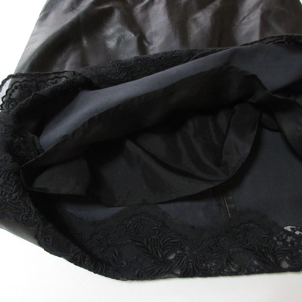 Louis Vuitton Lambskin Silk Lace Combo Mini Skirt Black Spring Summer Fall 34 — view 7