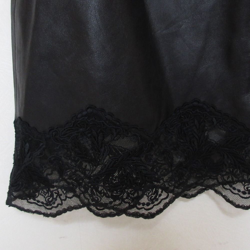 Louis Vuitton Lambskin Silk Lace Combo Mini Skirt Black Spring Summer Fall 34 — view 5