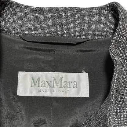 Max Mara Silk Blend Stand Collar Jacket Sleeveless Dress Ensemble 42 Gray 40 — view 6