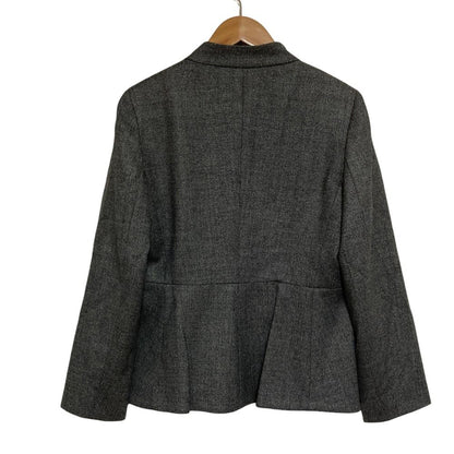 Max Mara Silk Blend Stand Collar Jacket Sleeveless Dress Ensemble 42 Gray 40 — view 3