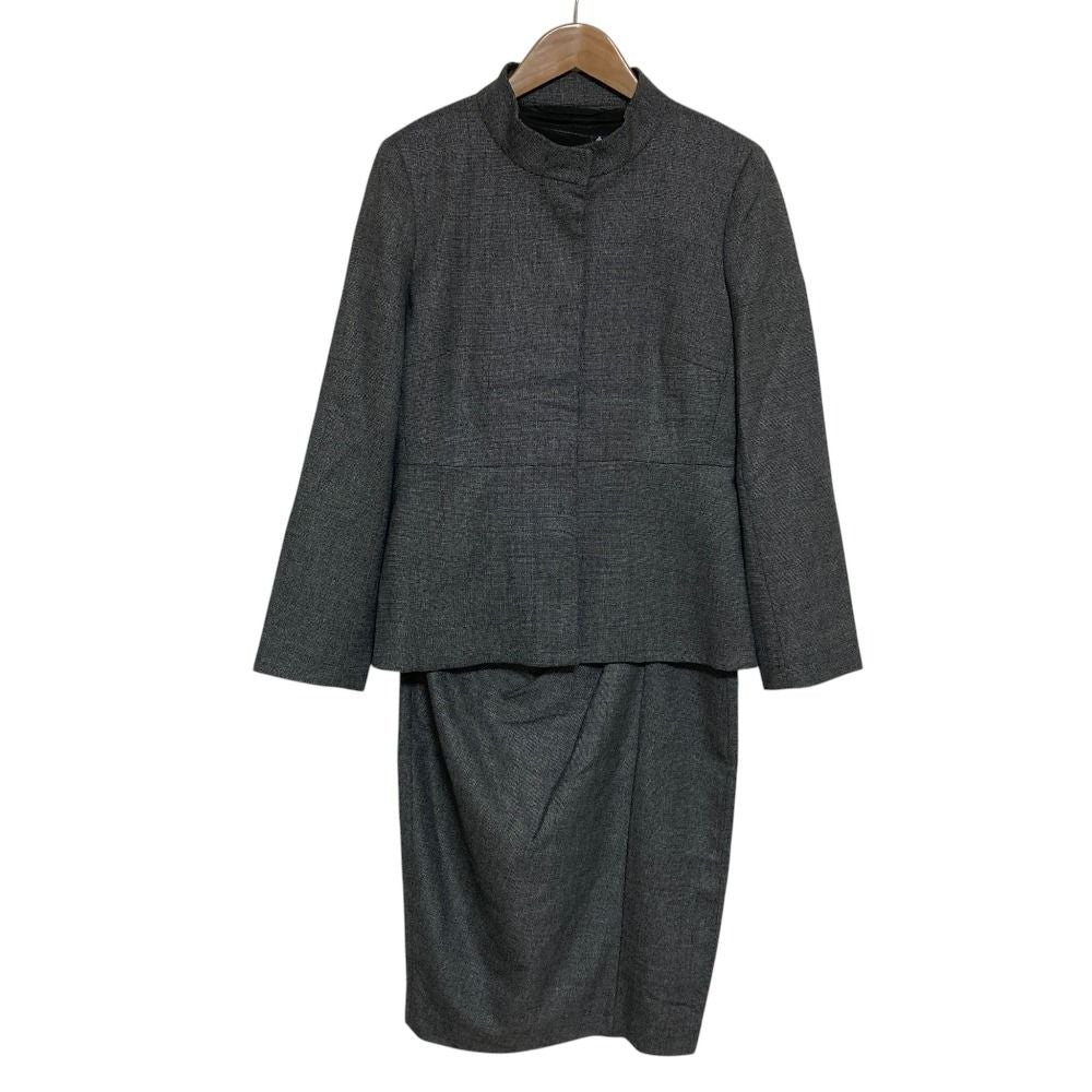 Max Mara Silk Blend Stand Collar Jacket Sleeveless Dress Ensemble 42 Gray 40