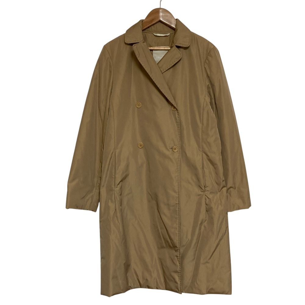 S Max Mara Silk Blend Nylon Padded Coat Beige Fall Winter 38 — view 2