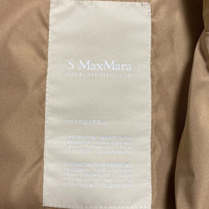 S Max Mara Silk Blend Nylon Padded Coat Beige Fall Winter 38 — view 6