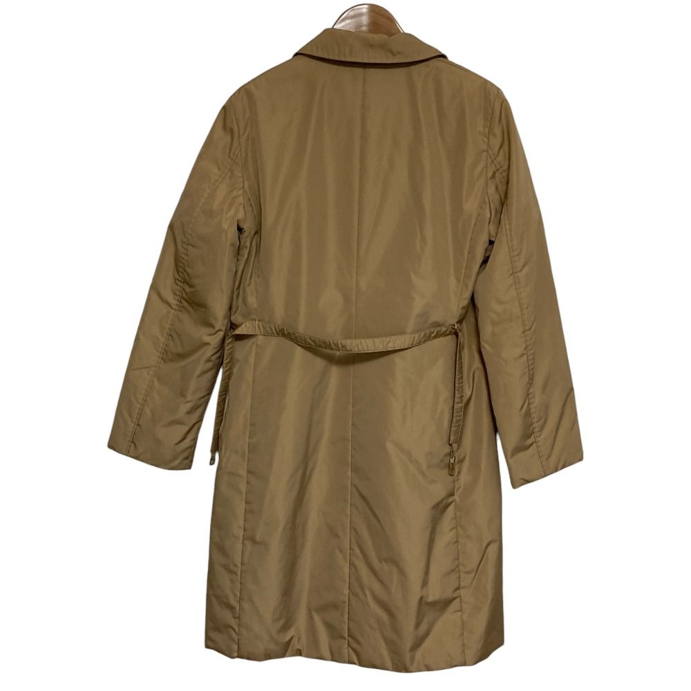 S Max Mara Silk Blend Nylon Padded Coat Beige Fall Winter 38 — view 3