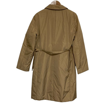 S Max Mara Silk Blend Nylon Padded Coat Beige Fall Winter 38 — view 3