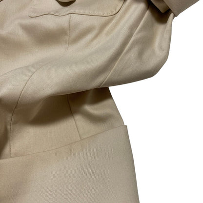 Loro Piana Cotton Stretch Tailored Jacket Blazer Light Beige Spring Summer 44 — view 4