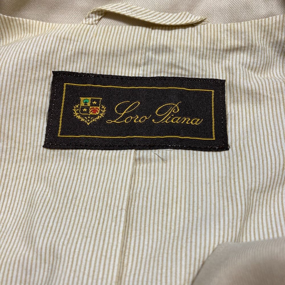 Loro Piana Cotton Stretch Tailored Jacket Blazer Light Beige Spring Summer 44 — view 5