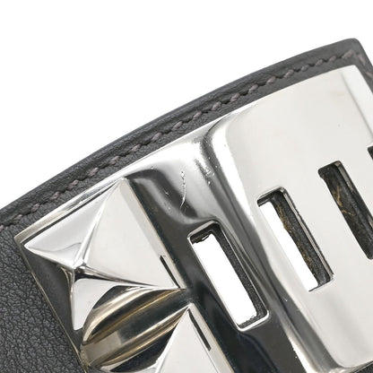 Hermes Bracelet Collier de Chien Swift Black Silver S Studded Cowhide — view 4